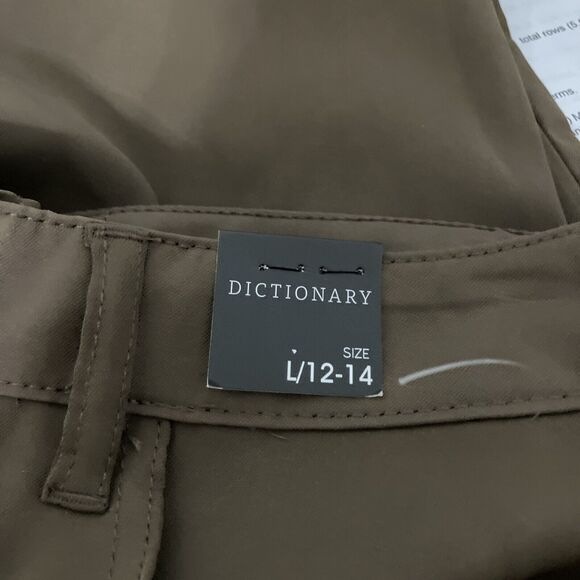 Women's Large 12/14 Brown Flared Leg Pants w Pockets Sz L 12-14 Pockets - Picture 6 of 9